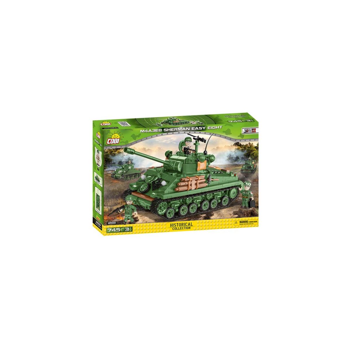 Klocki plastikowe Cobi HV WWII M4A3E8 Sherman Easy Eight (2533)