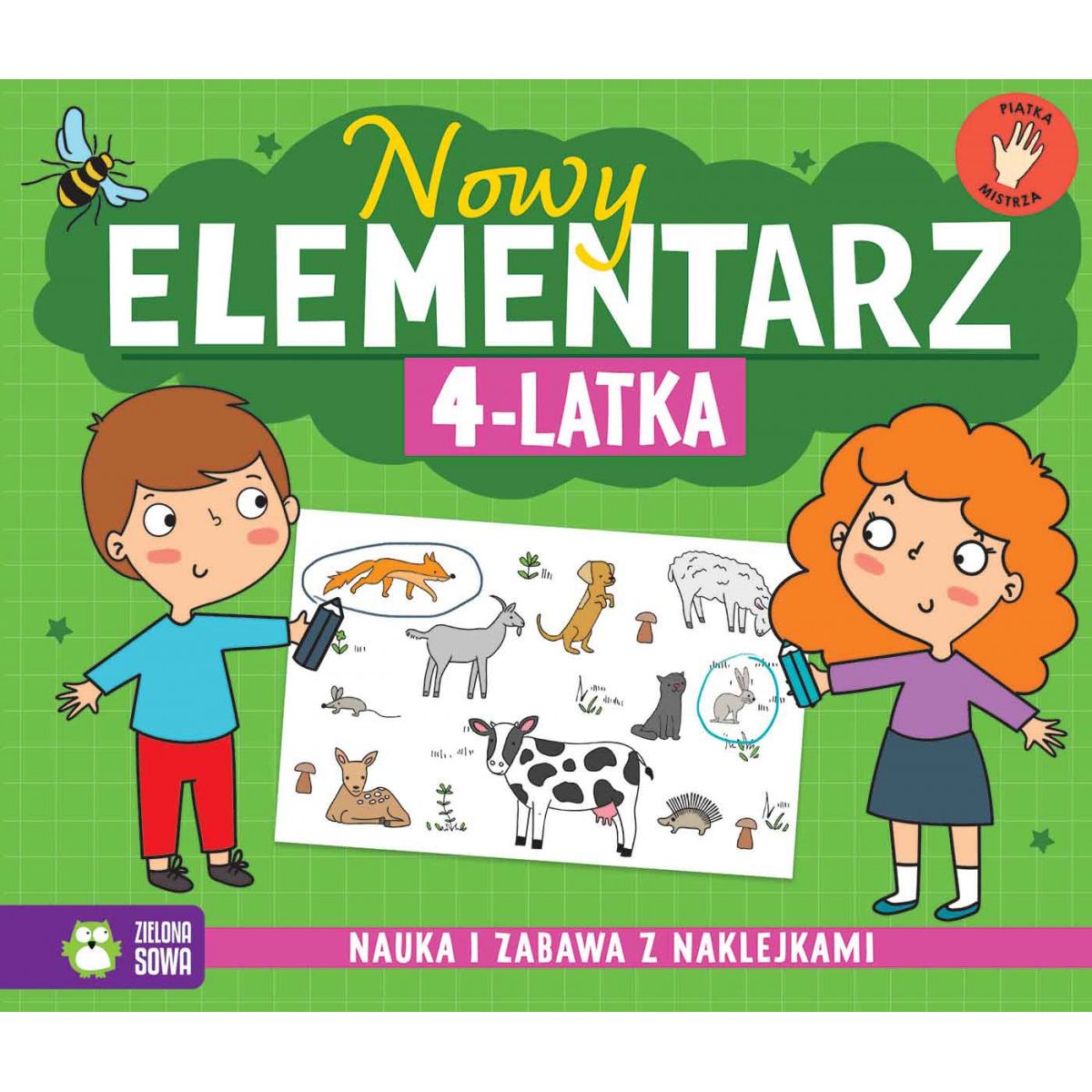 Książeczka edukacyjna Nowy elementarz 4-latka Zielona Sowa