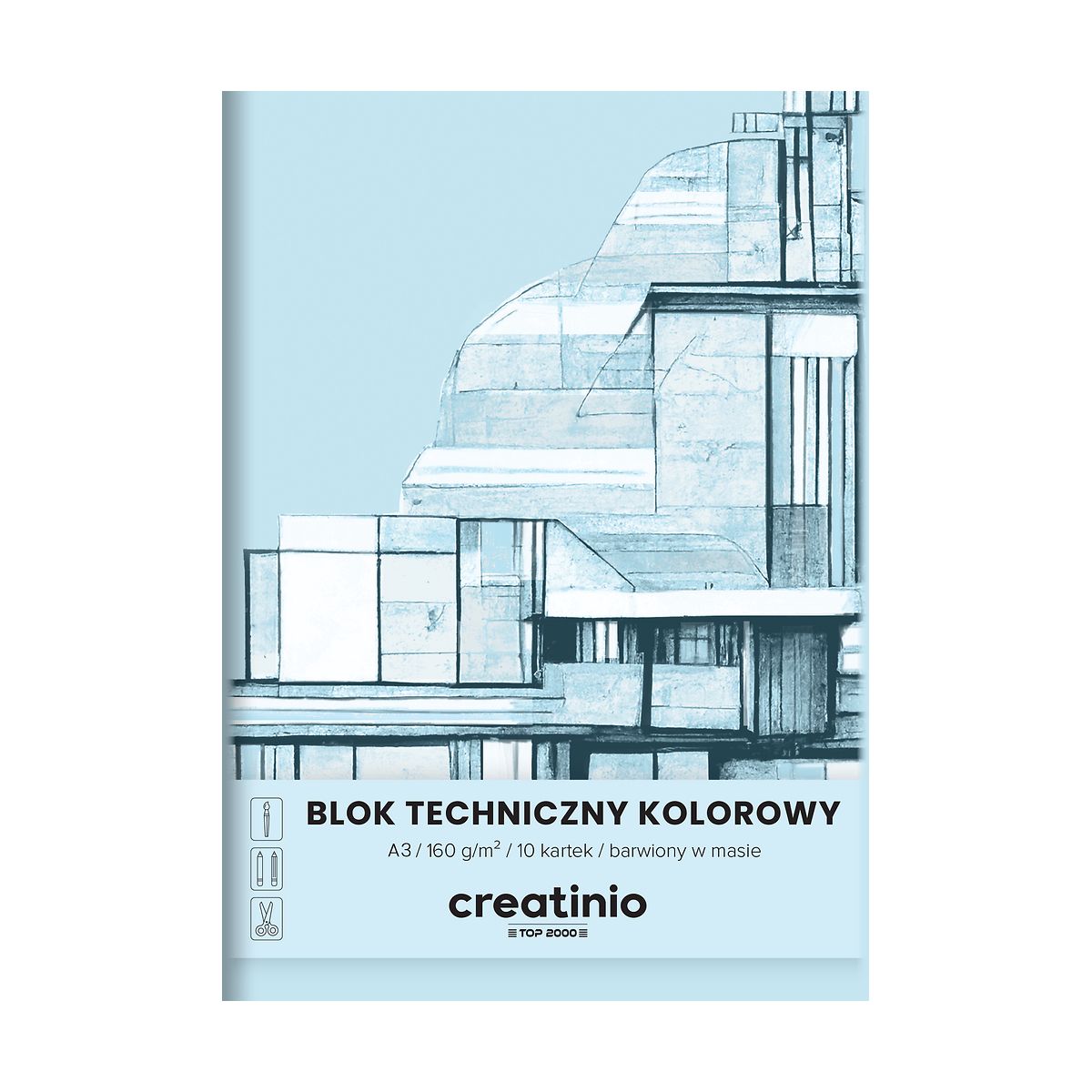 Blok techniczny Top 2000 Creatinio A3 kolorowy 160g 10k (400176680)