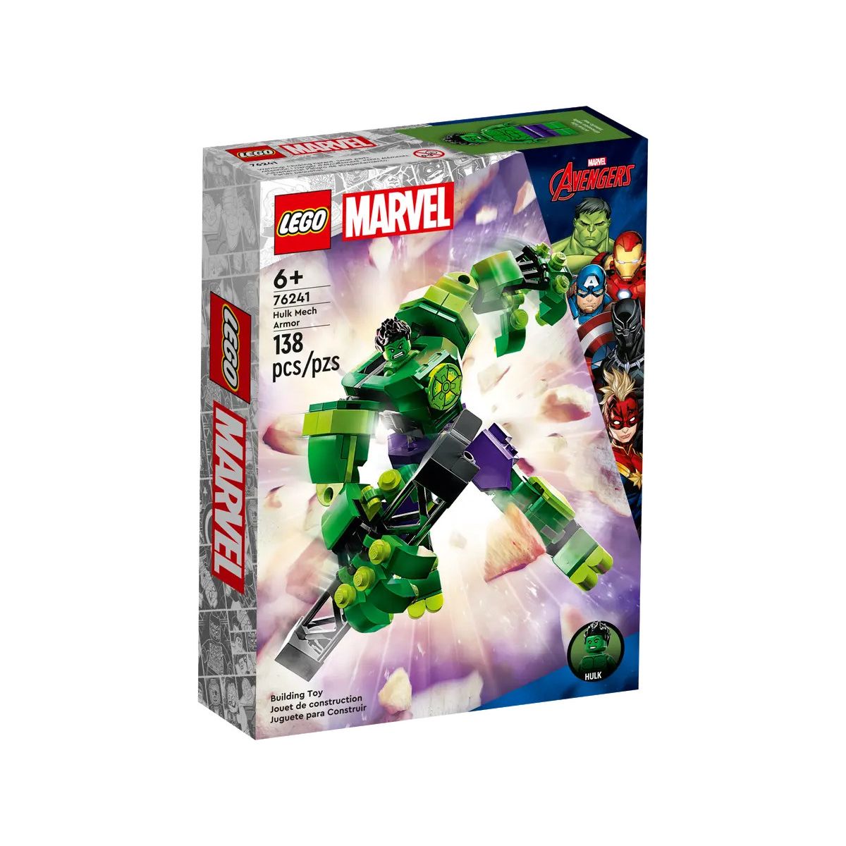 Klocki konstrukcyjne Lego Super Heroes Mechaniczna zbroja Hulka (76241)