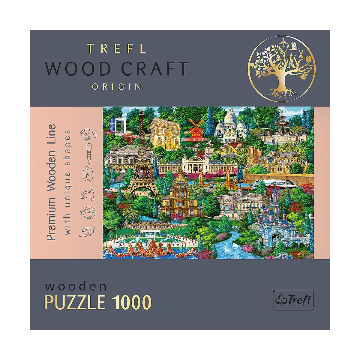 Puzzle Trefl drewniane Francja - znane miejsca 1000 el. (20150)