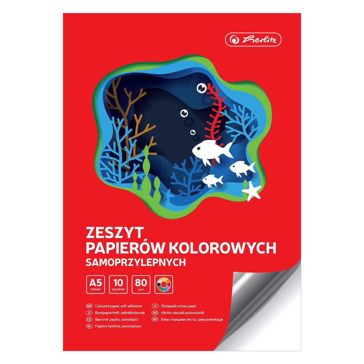 Zeszyt papierów kolorowych Herlitz A5 10k (9583758)