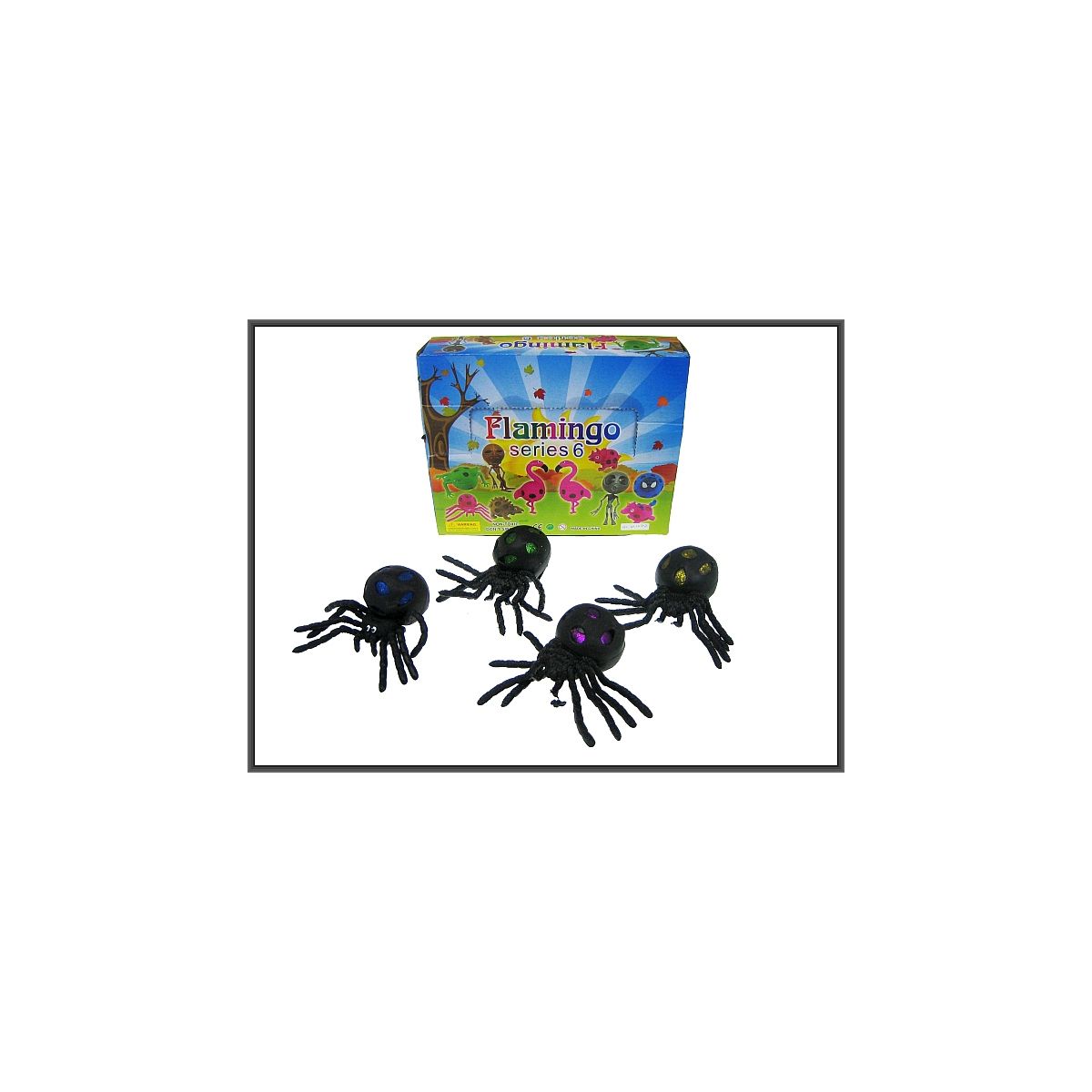 Gniotek czarny pająk do ściskania 10 cm Hipo (HPA95)