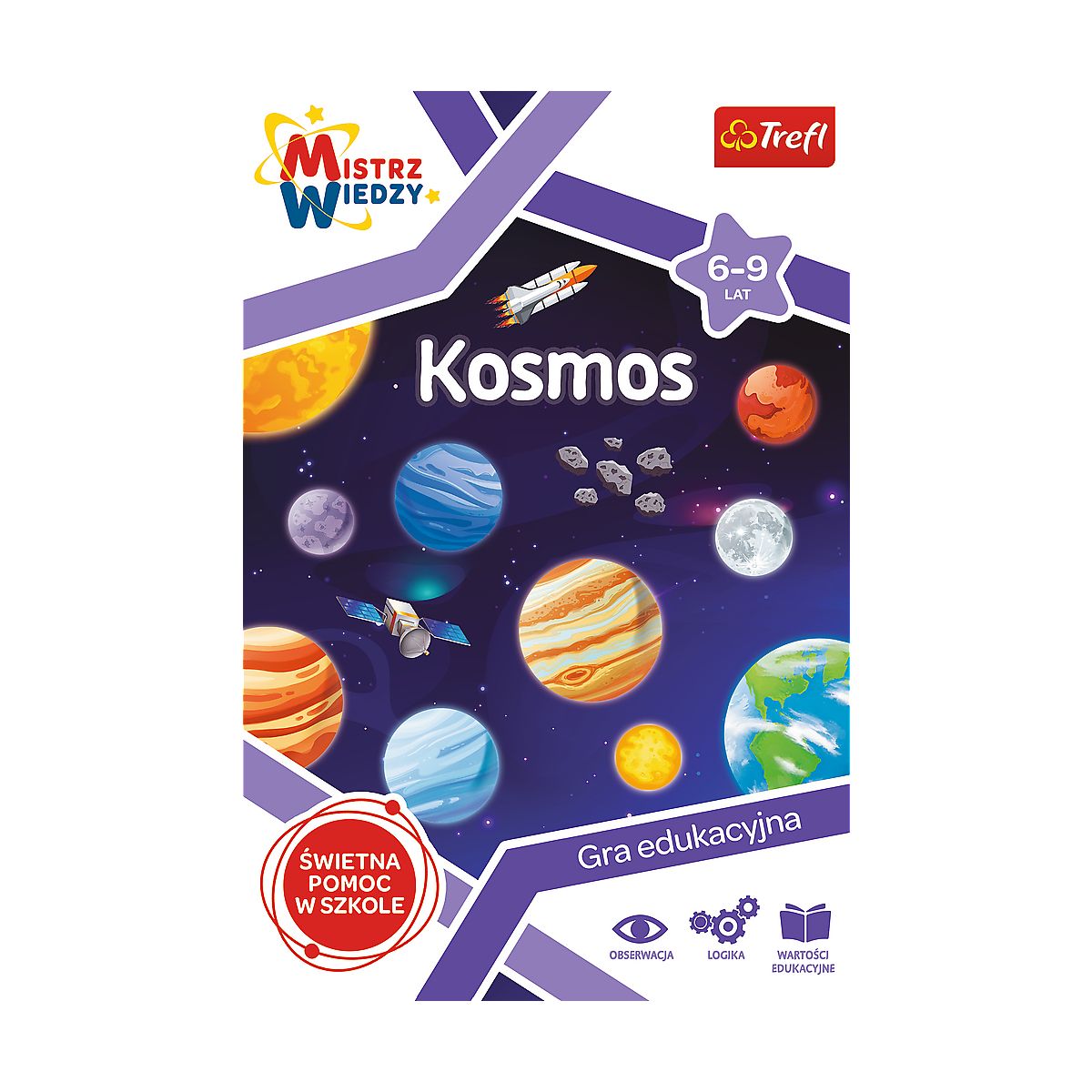 Gra edukacyjna Trefl Kosmos z Serii Mistrz Wiedzy Kosmos (01956)