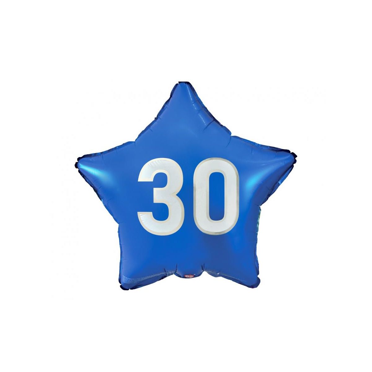 Balon foliowy Godan gwiazda niebieska, nadruk biały 30 19cal (FG-G30B)