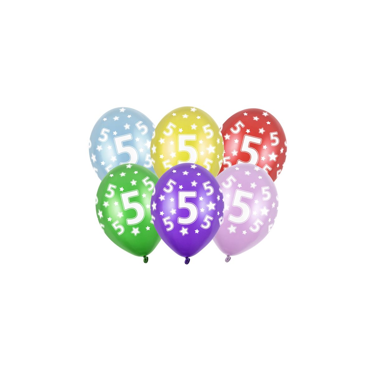 Balon gumowy Partydeco 3nd Birthday, Metallic Mix (SB14M-005-000)