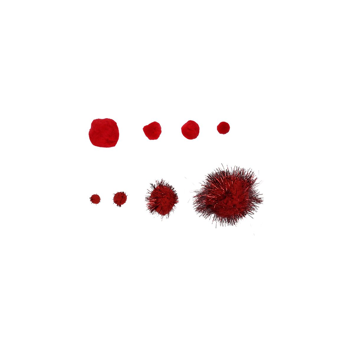 Pompony Titanum Craft-Fun Series czerwone 100 szt (176650)