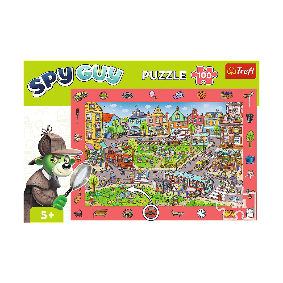 Puzzle Trefl Rodzina Treflików Spy Guy - Miasto (15590)