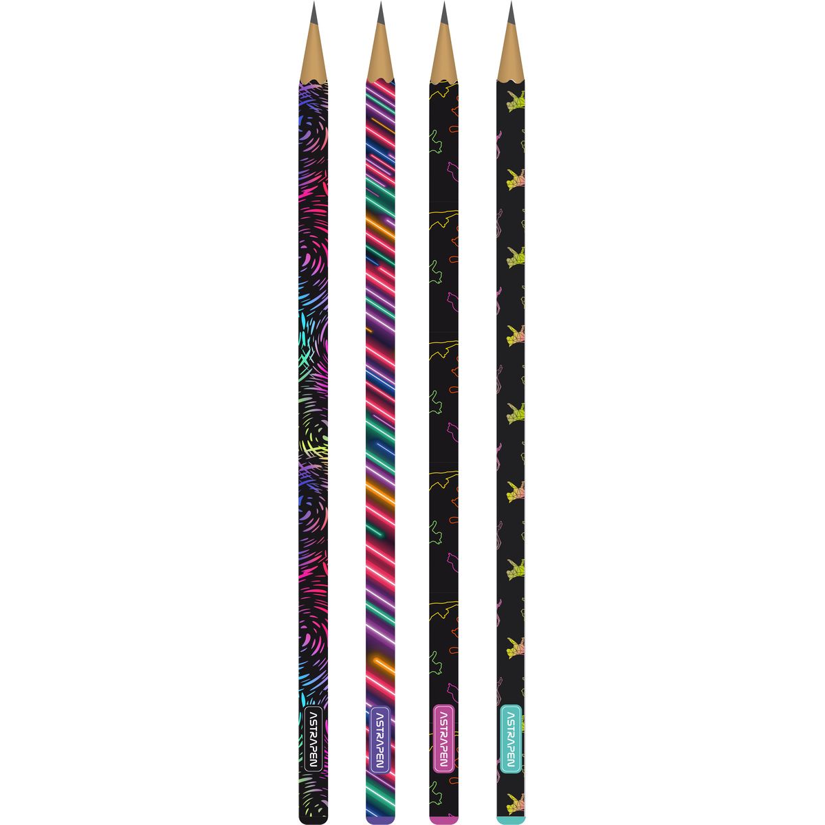 Ołówek Astra ASTRAPEN Neon Cats grafitowy HB trójkątny (206023012)