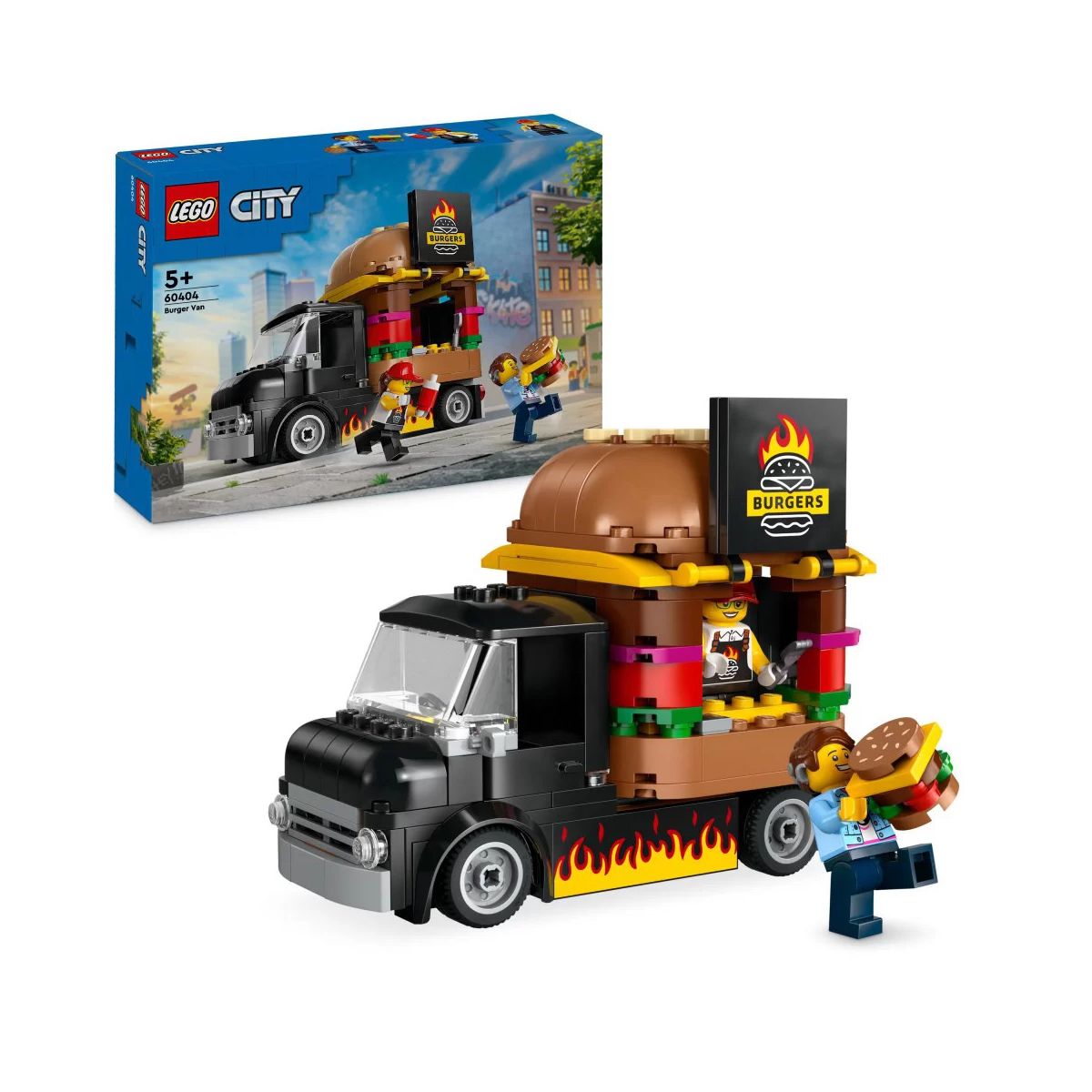 Klocki konstrukcyjne Lego City Ciężarówka z burgerami (60404)