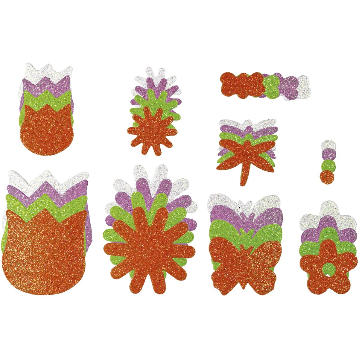 Naklejka (nalepka) Craft-Fun Series kwiaty, motyle, ważki Titanum (21TX-092810)