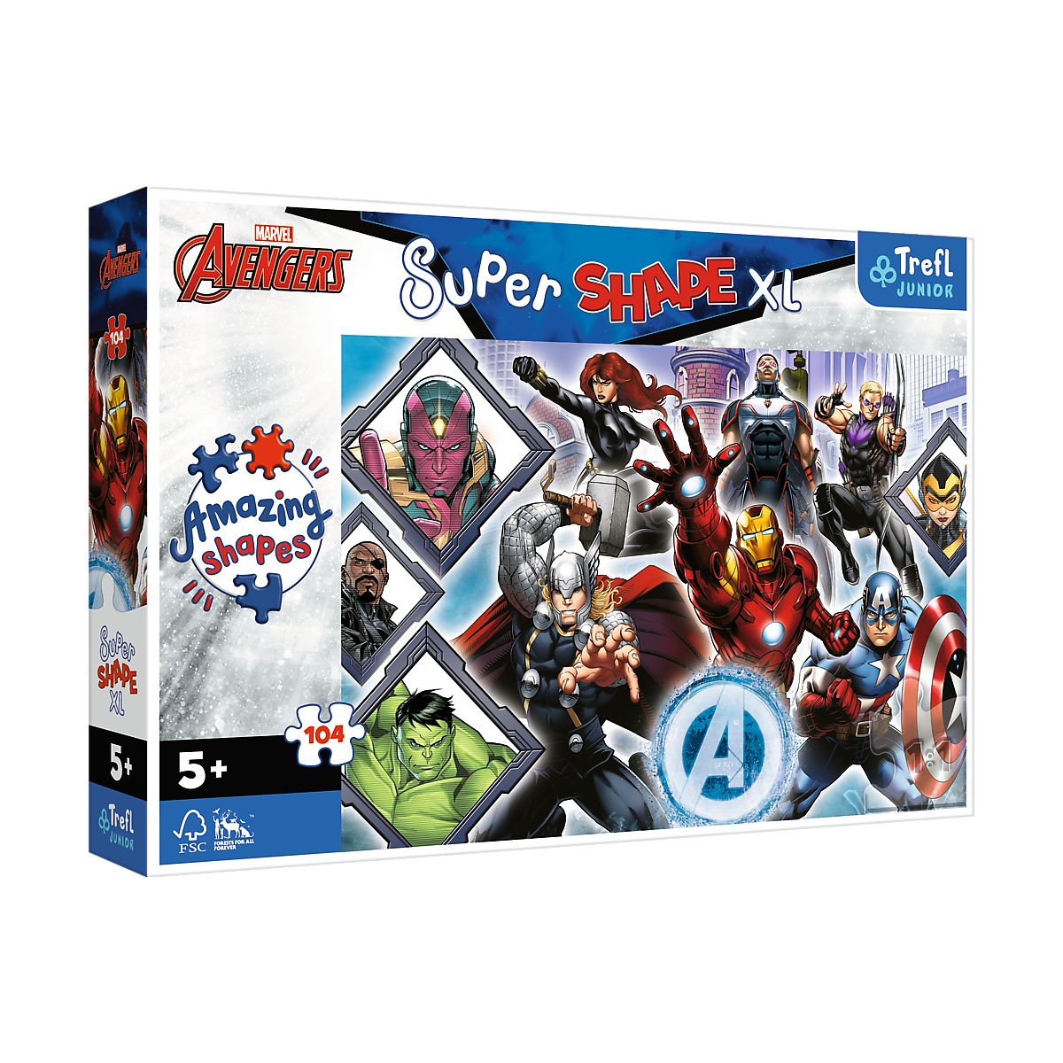 Puzzle Trefl Avengers XL Twoi ulubieni Avengersi 104 el. (50018)