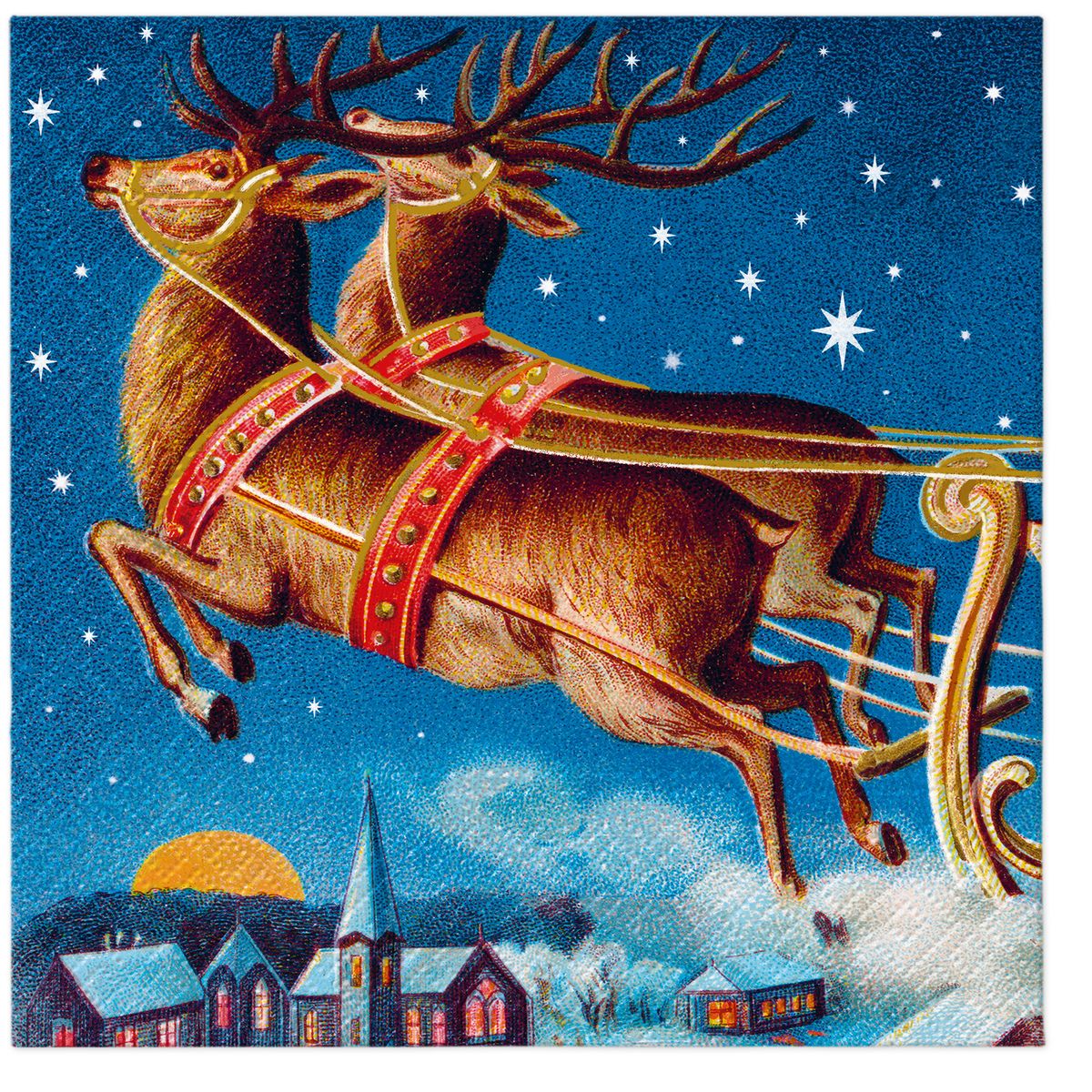 Serwetki Paw BN Santa Claus on a sleigh mix nadruk bibuła [mm:] 330x330 (TL234000)