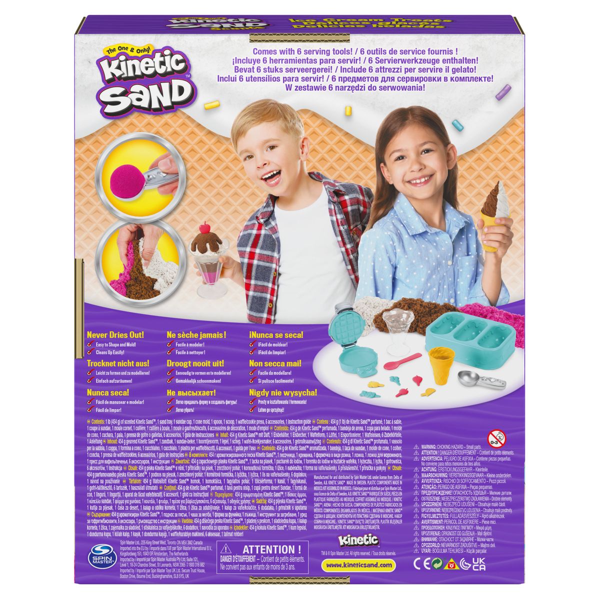 Piasek kinetyczny Kinetic Sand zestaw Ice cream Spin Master (6059742)