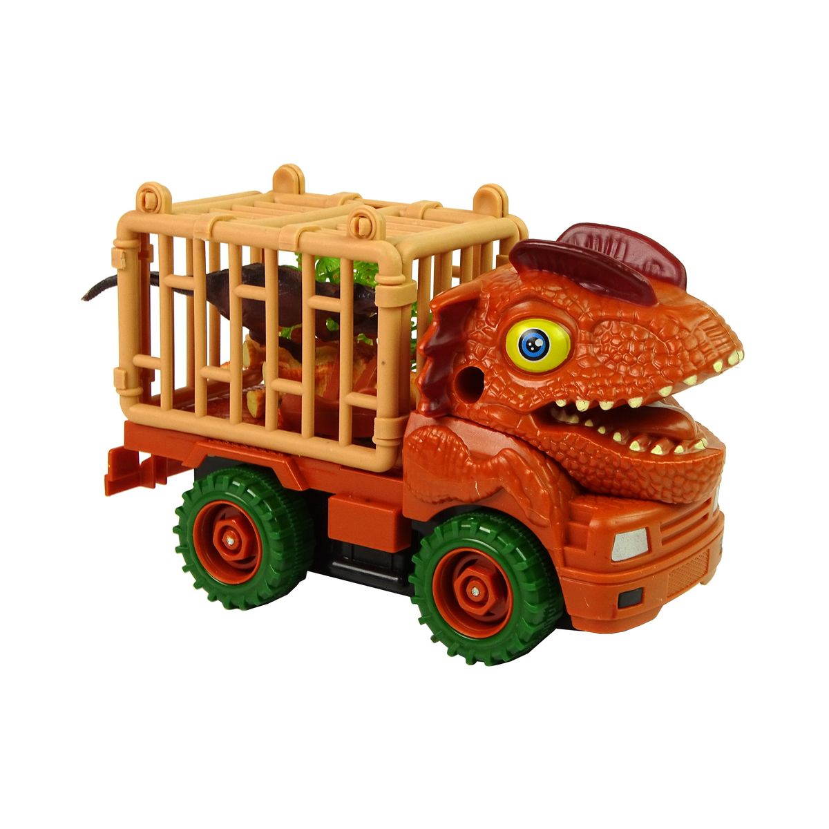 Transporter Ciężarówka Dinozaur do Rozkręcania Pomarańczowy Akcesoria Lean (10421)