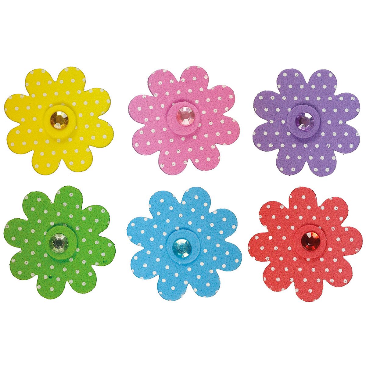 Naklejka (nalepka) Craft-Fun Series piankowe kwiaty z kryształkiem Titanum (5052B)