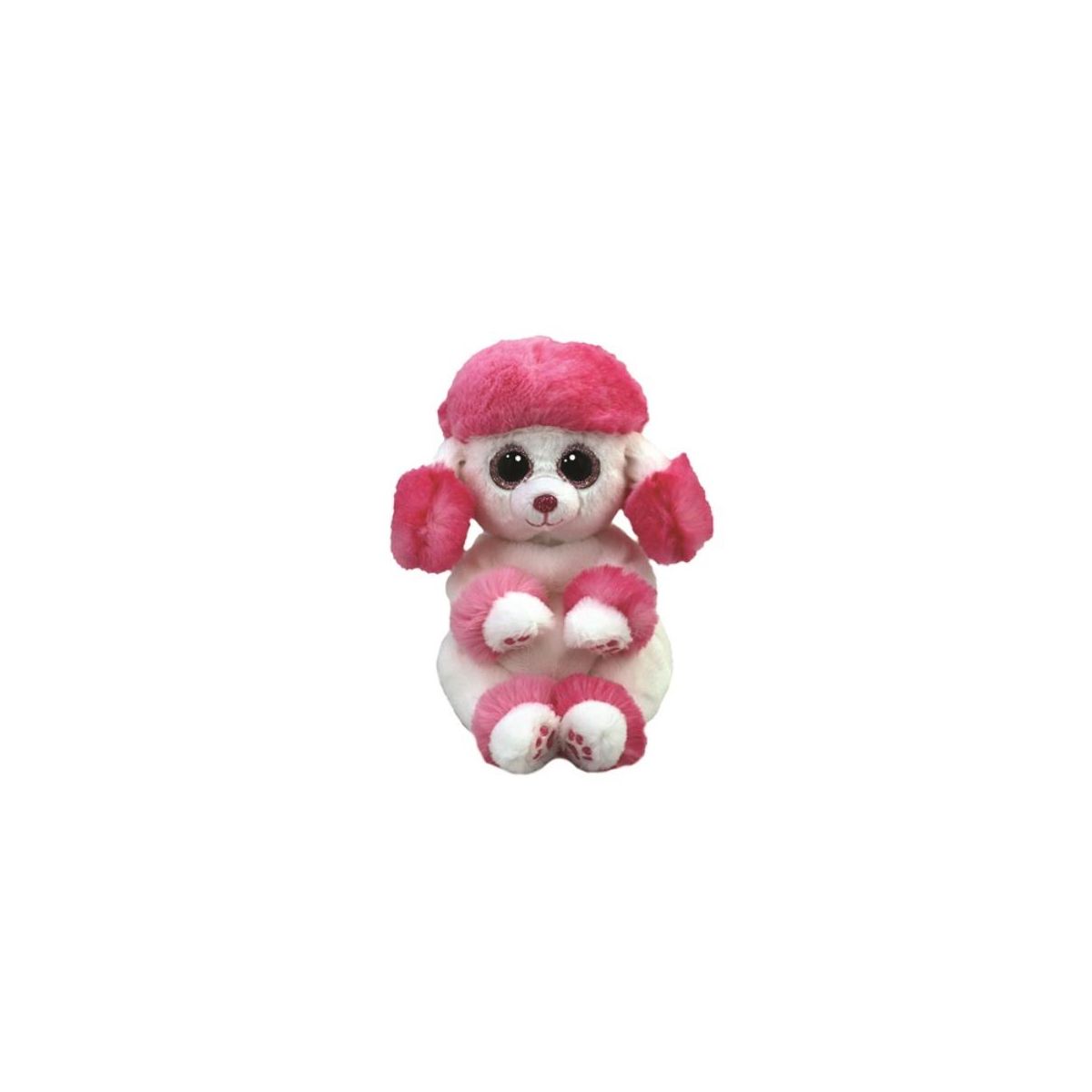 Pluszak Beanie Bellies HEARTLY pudel różowo-biały [mm:] 150 Ty (TY36681)