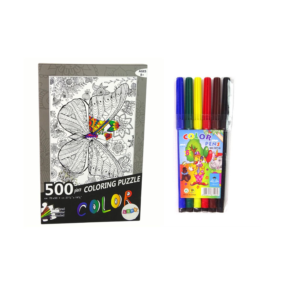 Puzzle Lean Do Kolorowania 500 Elementów Motyl 500 el. (14152)