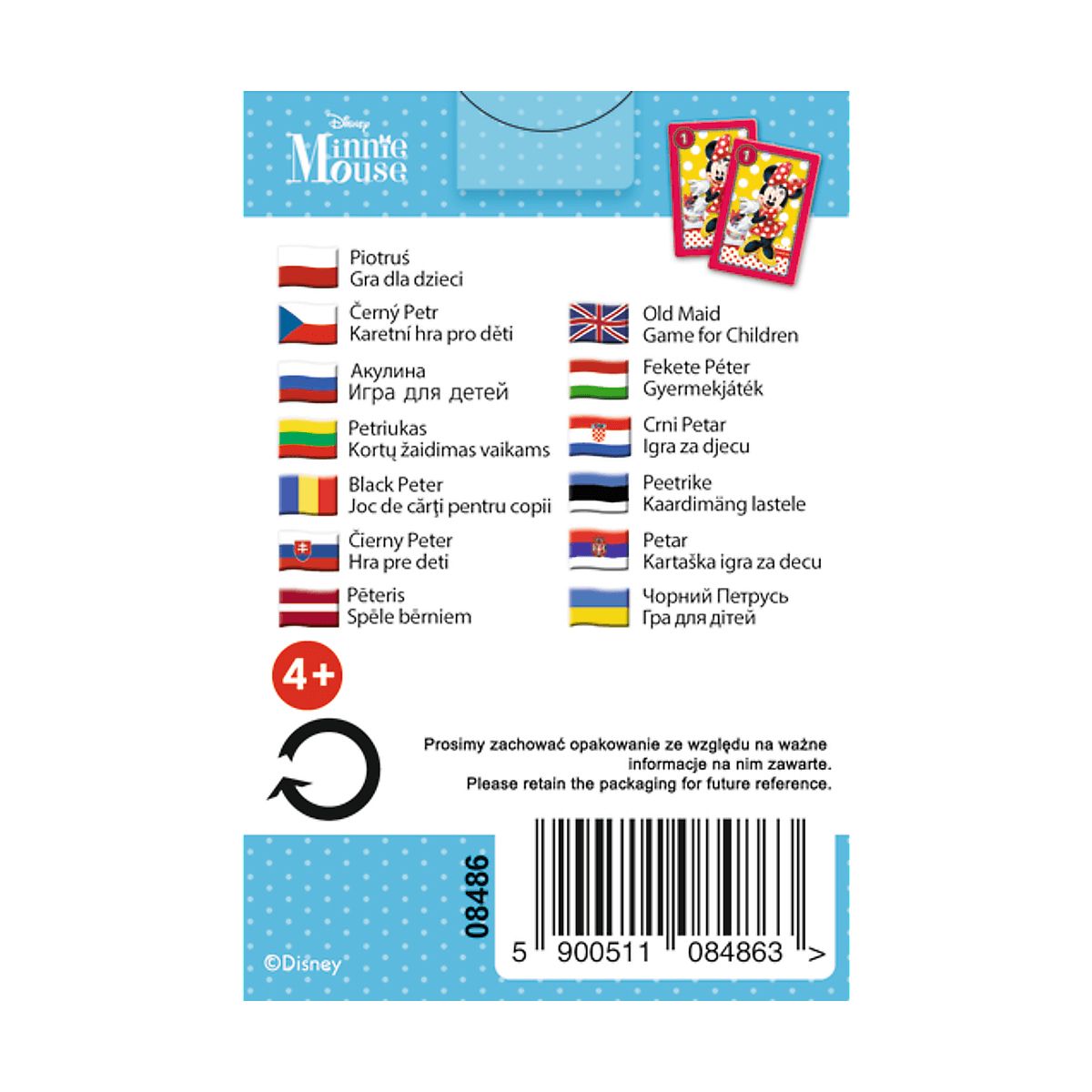 Karty Disney Piotruś - Minnie Trefl (08486) 25 sztuk