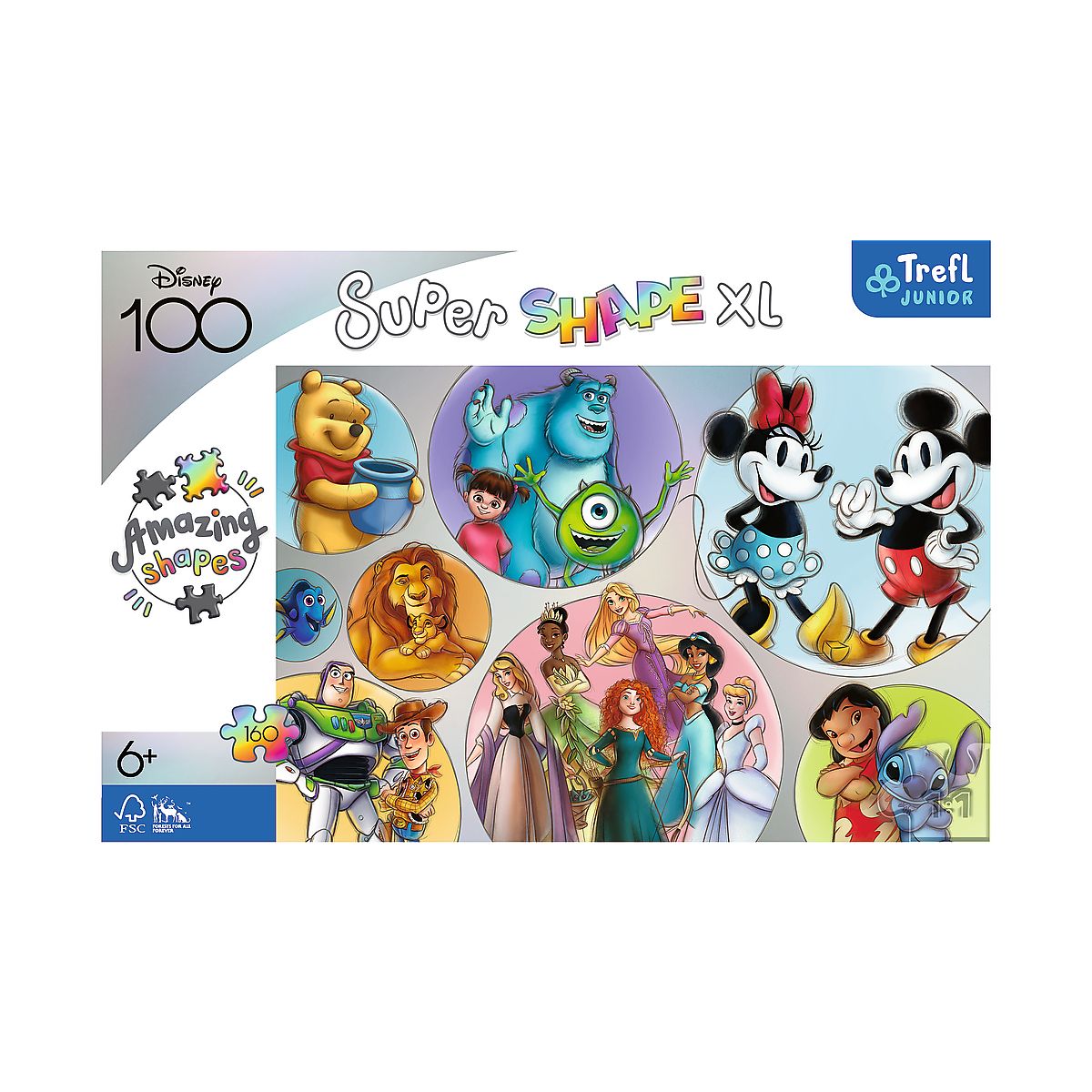 Puzzle Trefl Disney XL Kolorowy świat 160 el. (50033)