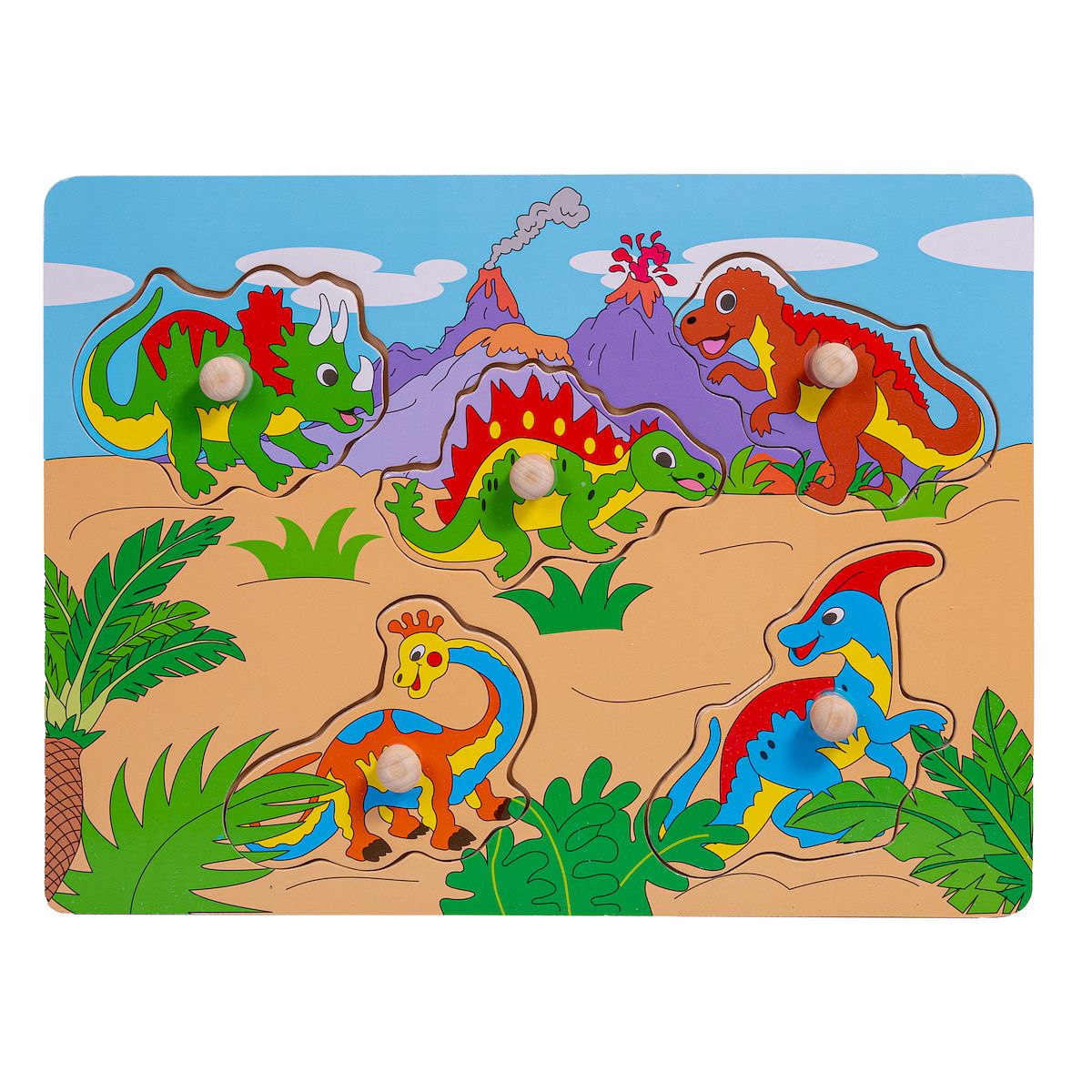 Układanka Smily Play drewniana dinozaury (SPW83597)