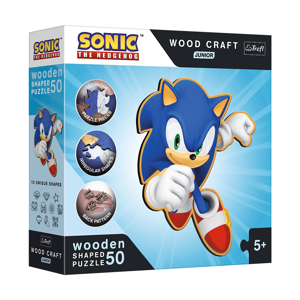 Puzzle Trefl Sonic Drewniane Sprytny Sonic (20203)