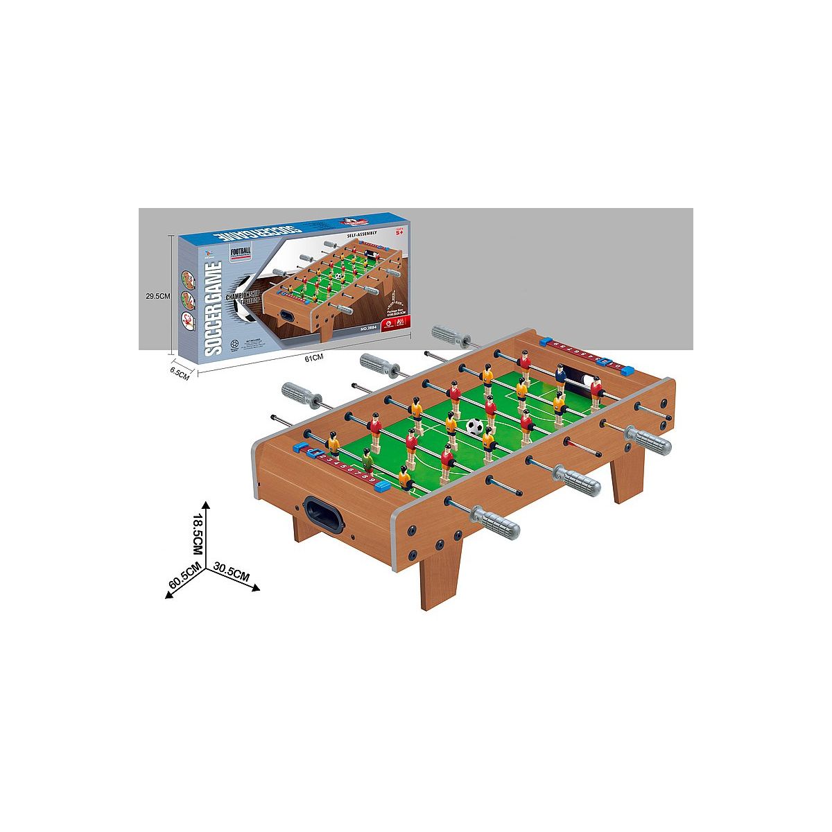 Gra zręcznościowa Adar stół do gry w piłkarzyki, drewniany (582415)