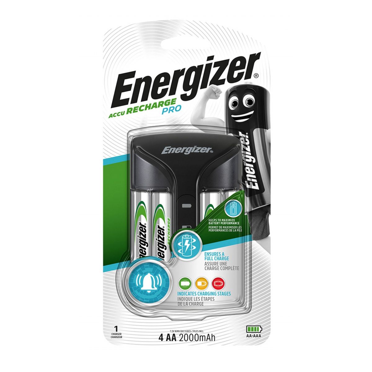 Ładowarka akumulatorowa Energizer PRO + 4 x R6 2000 mAh (NH15-2000)