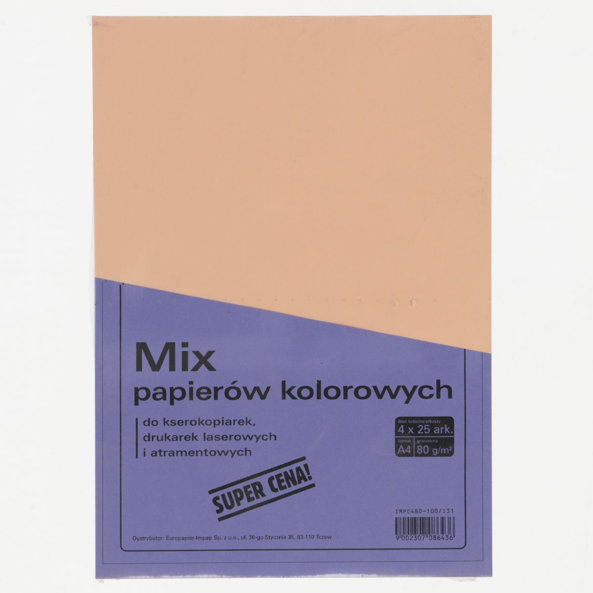 Papier kolorowy Rogatin A4 mix 80g