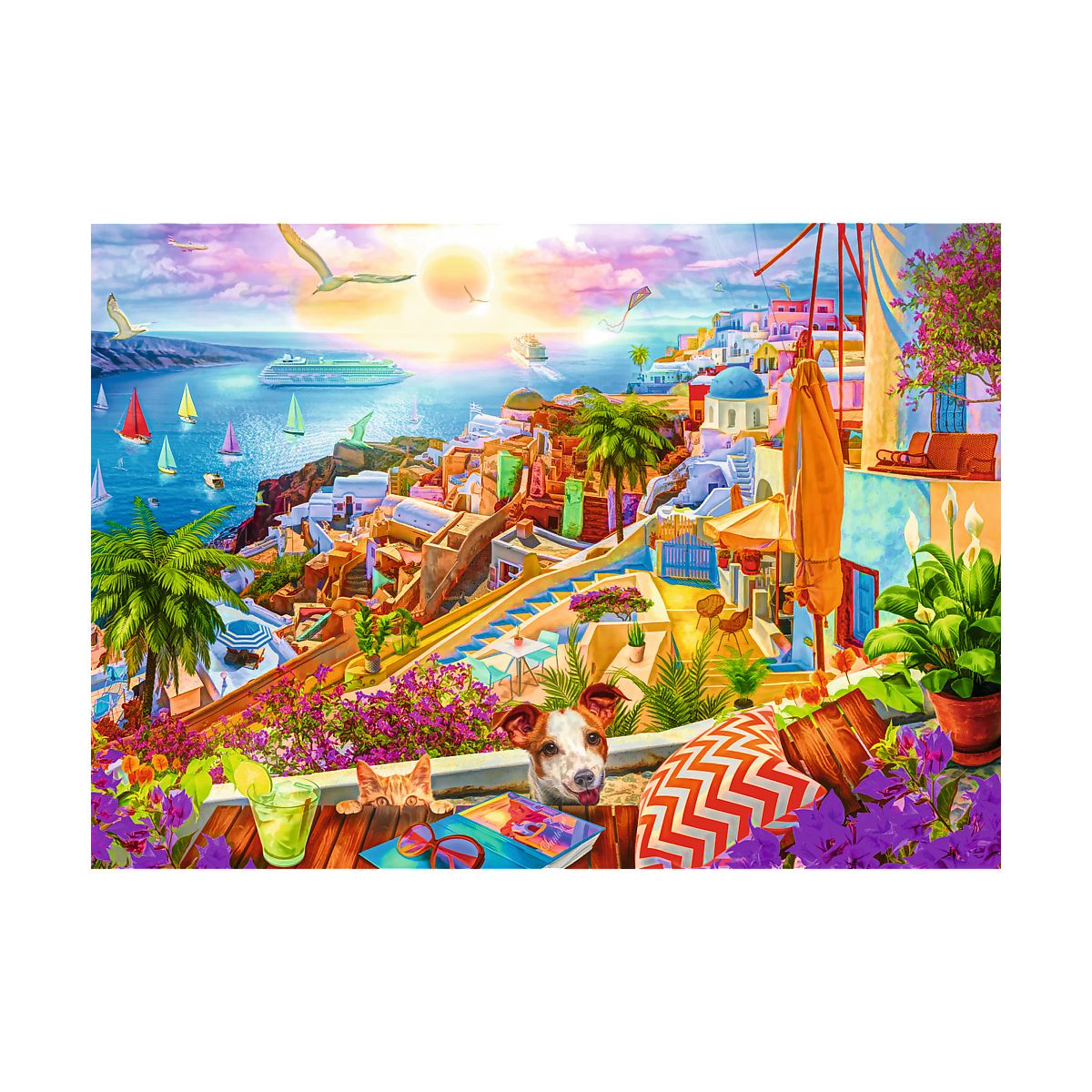 Puzzle Trefl Premium Plus Z wizytą na Santorini 1000 el. (10842)