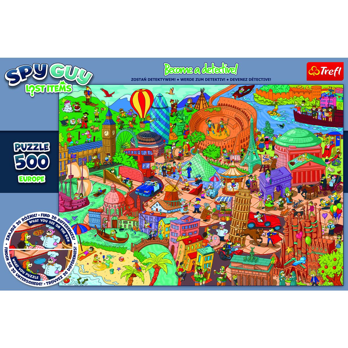 Puzzle Trefl Spy Guy Lost Items: Europe (37481)