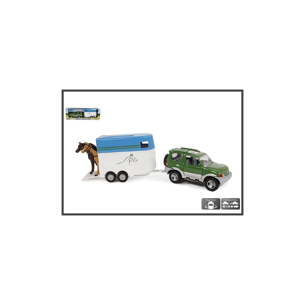 Samochód z przyczepą i koniem Hipo (521516)