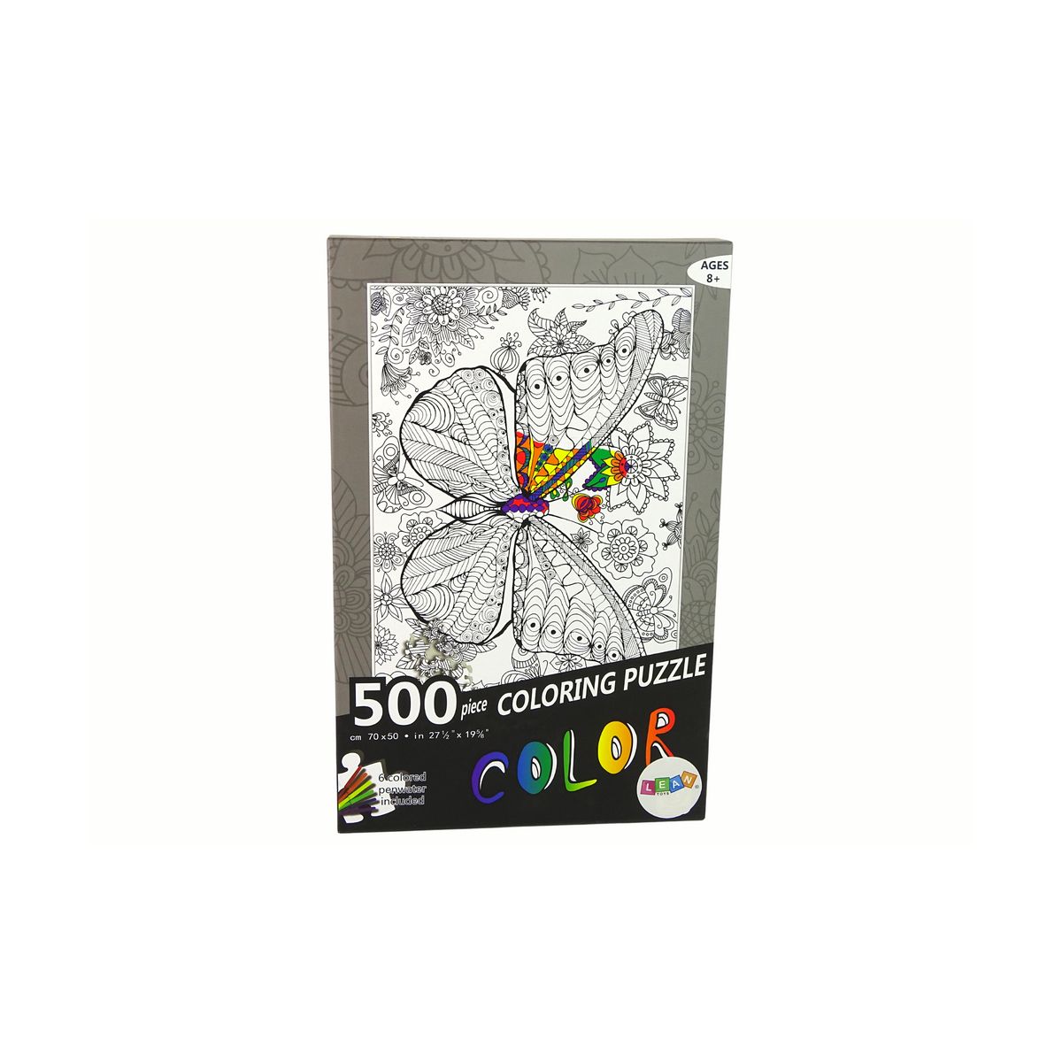 Puzzle Lean Do Kolorowania 500 Elementów Motyl 500 el. (14152)