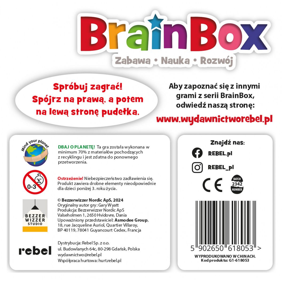 Gra edukacyjna Rebel BrainBox-Nauka (Science) (5902650618053)