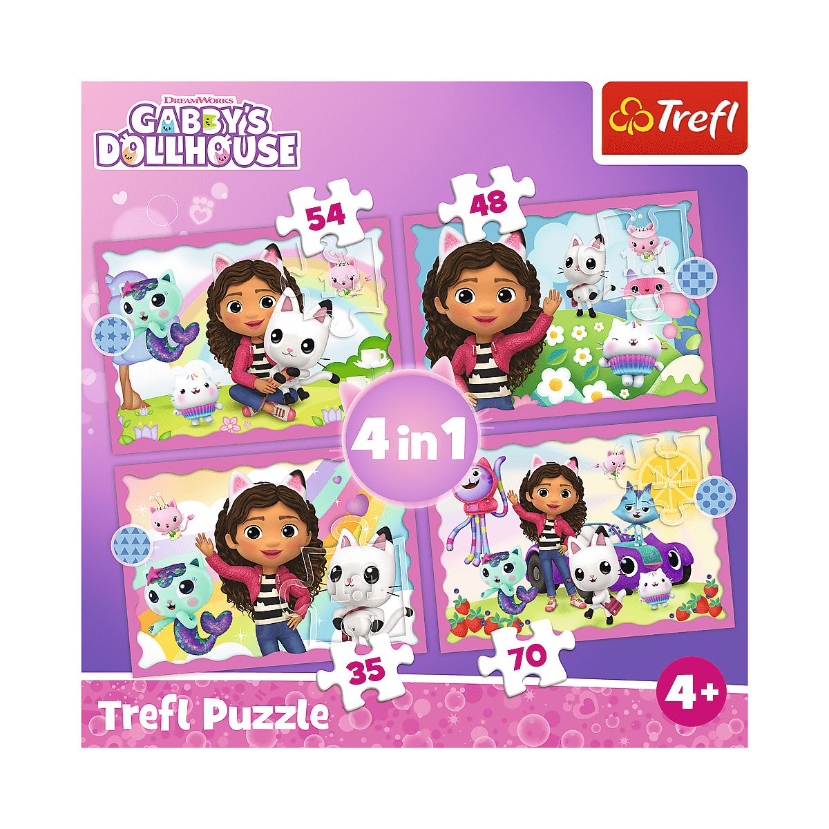 Puzzle Trefl Gabby's Dollhouse 4w1 el. (34620)