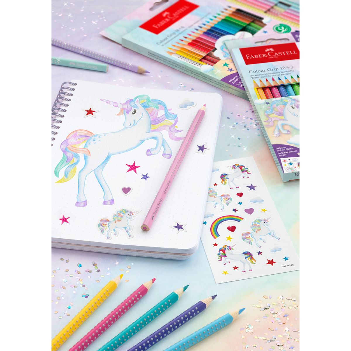 Kredki ołówkowe Faber Castell Unicorn 10+3 kol. (201542 FC)