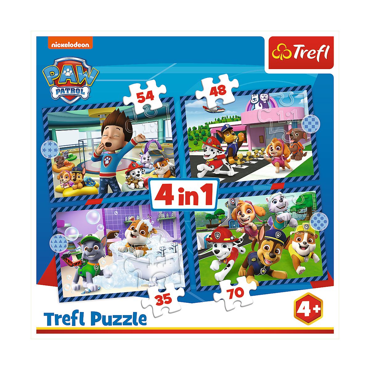 Puzzle Trefl Paw Patrol Psie sprawy 4w1 el. (34650)