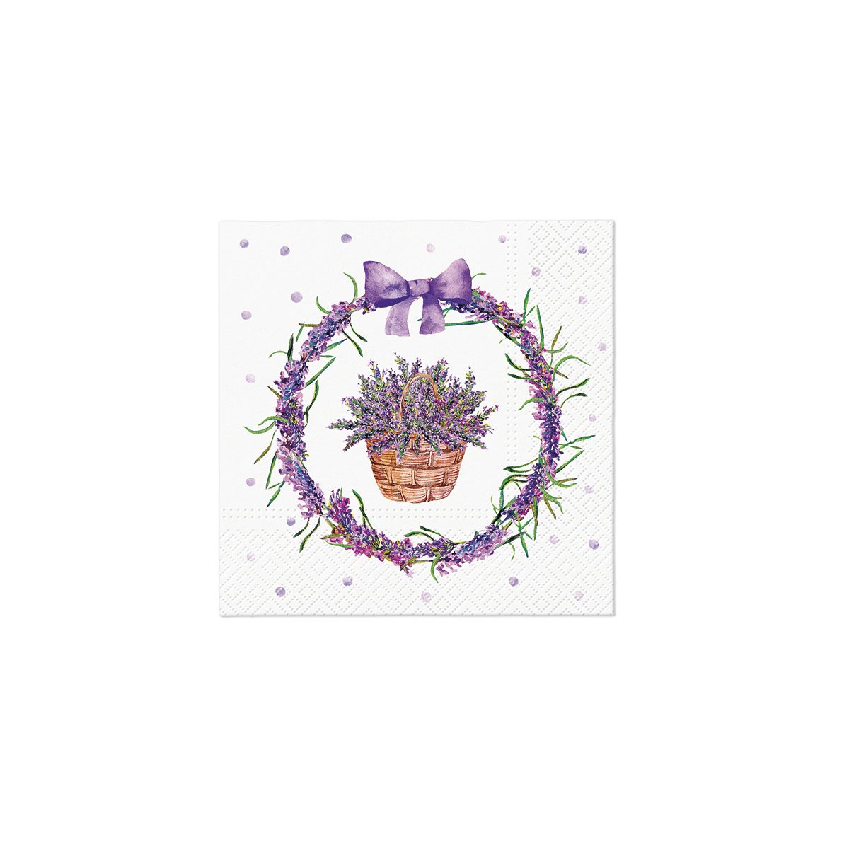 Serwetki Lavender Basket mix nadruk bibuła [mm:] 330x330 Paw (TL123400)