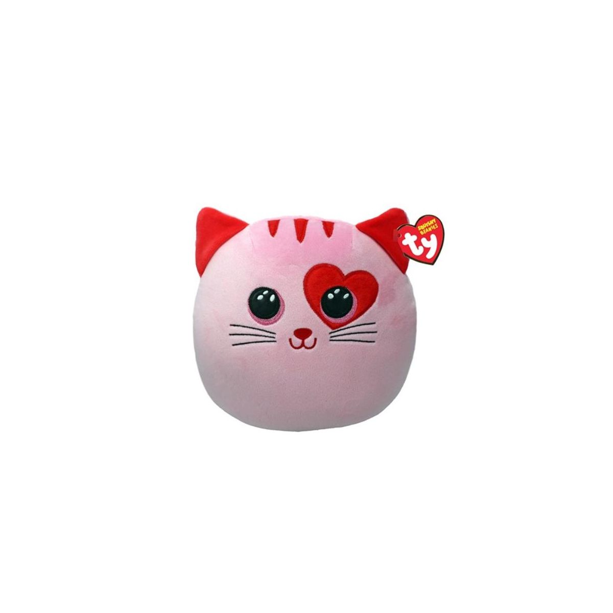Pluszak Squishy Beanies różowy kot z sercem [mm:] 300 Ty (TY39369)