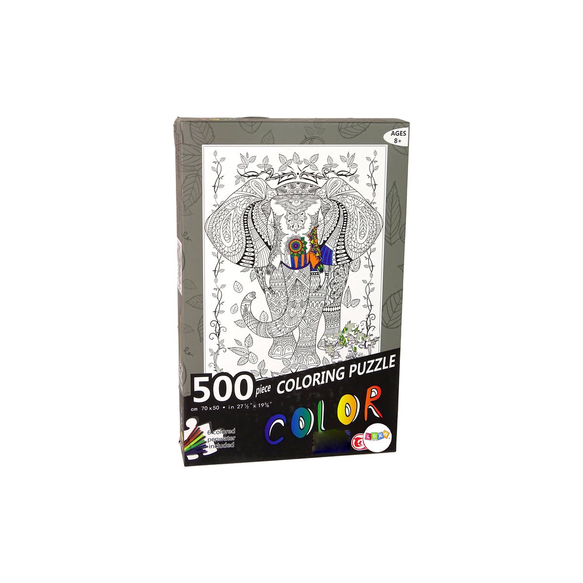 Puzzle Lean Do Kolorowania 500 Elementów Słoń 500 el. (14154)