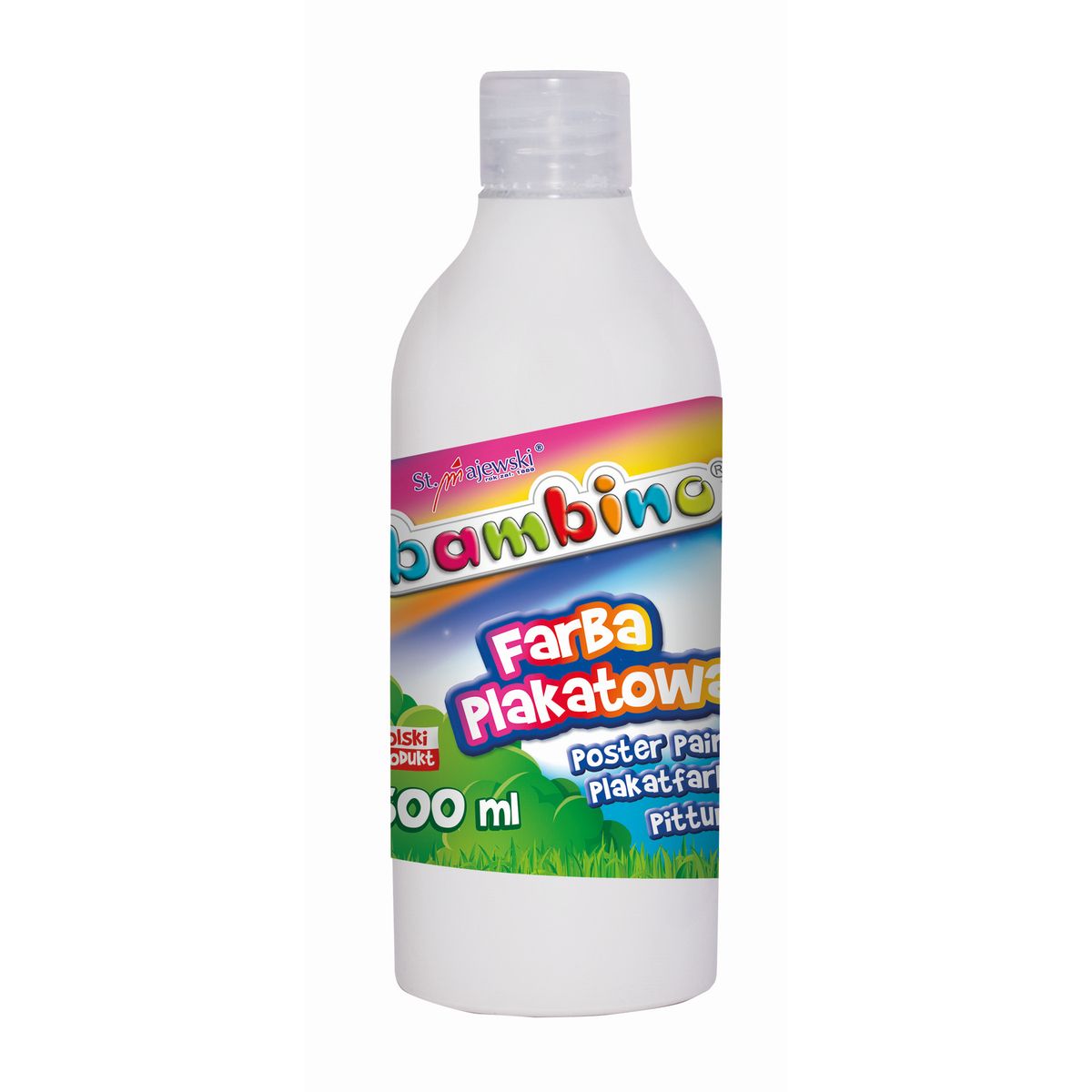 Farby plakatowe Bambino Bambino w butelce 500 ml kolor: biały 500ml 1 kolor. (biała)