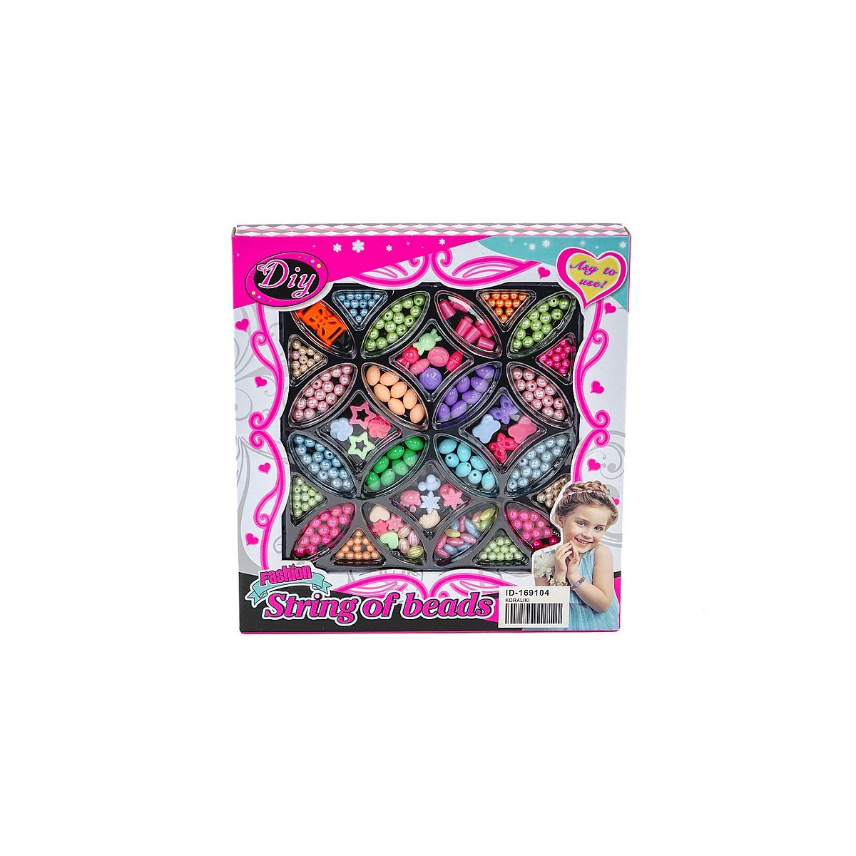Koraliki dla dziewczynki zestaw koralików do tworzenia biżuterii Adar (525306)