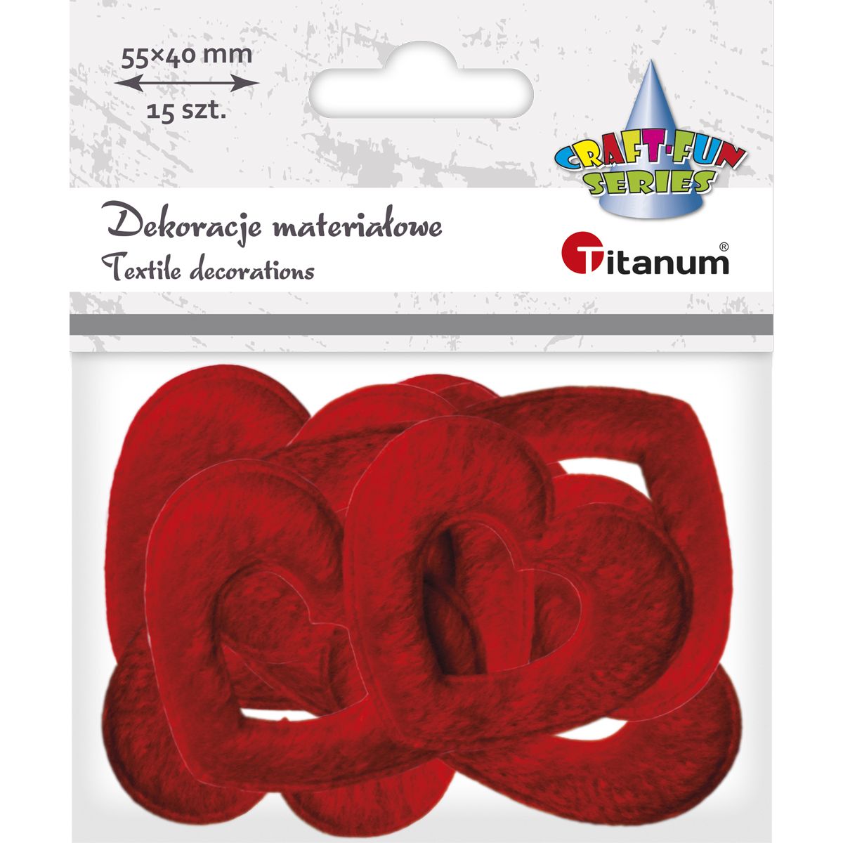 Ozdoba materiałowa Titanum Craft-Fun Series serce (BY163)