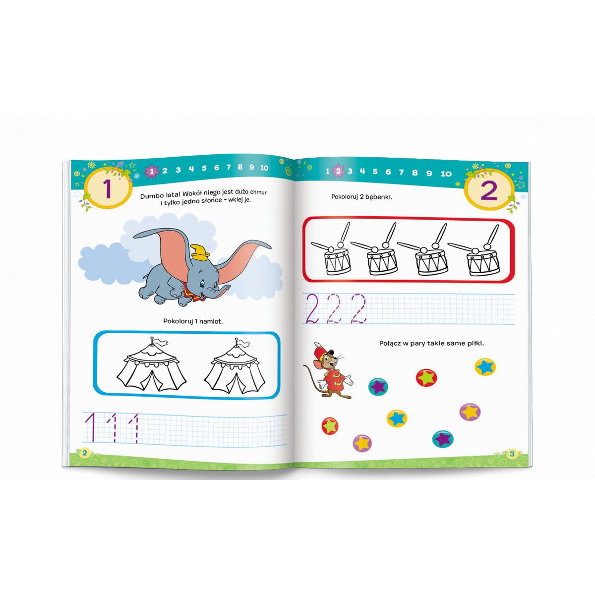 Książka dla dzieci Disney Uczy. Zeszyt ćwiczeń. Liczby Ameet (UDZ 9304)