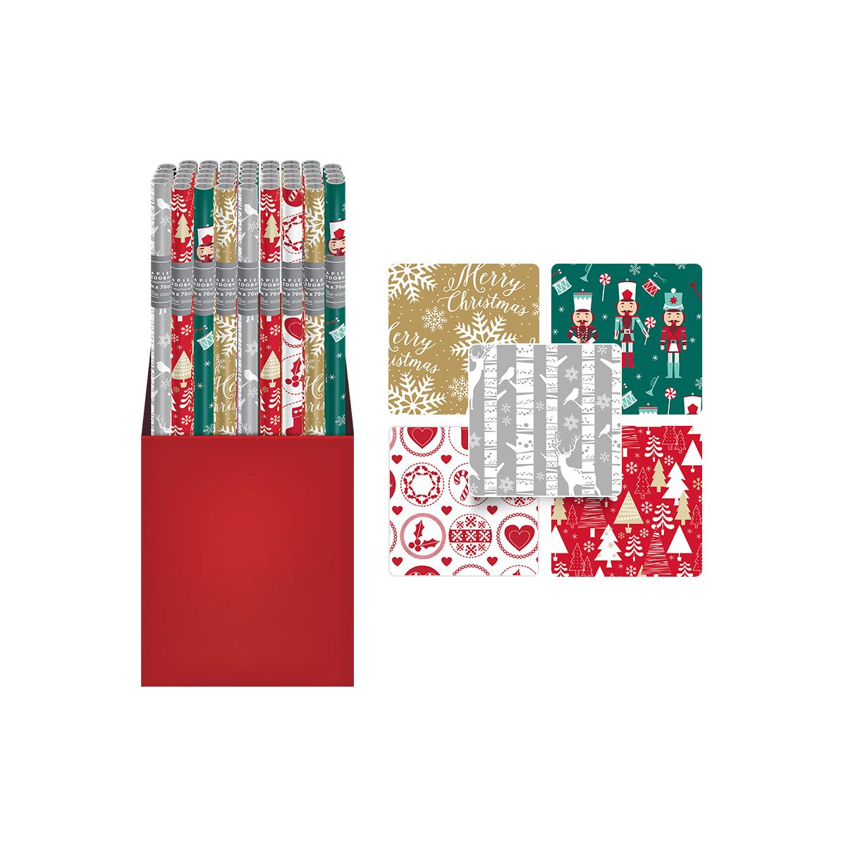 Papier ozdobny Interdruk CHRISTMAS mix [mm:] 200x70 (5902277327048)