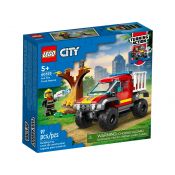 Klocki konstrukcyjne Lego City Wóz strażacki 4x4 – misja ratunkowa (60393)