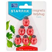 Magnes biedronki czerwony [mm:] 15x25 Starpak (438886) 6 sztuk