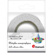 Wstążka Titanum Craft-Fun Series koronka bawełniana samoprzylepna 15mm biała 1,8m (D12-1)