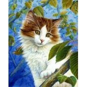 Zestaw kreatywny Norimpex malowanie po numerach -kotek na drzewie (NO-1005685)