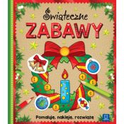 Książeczka edukacyjna Aksjomat Świąteczne zabawy. Pomaluję, nakleję, rozwiążę (3140)